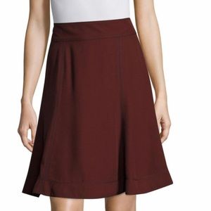Marc Jacobs Back-Zip Flare Skirt in Dark Ginger